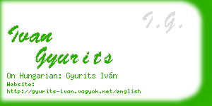 ivan gyurits business card